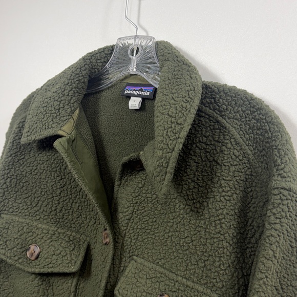 Patagonia Women’s Retro Pile Shacket size Small.Green - Picture 2 of 10